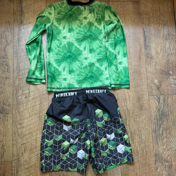 Minecraft Rashguard and Swim Trunks - Picture 3 of 4